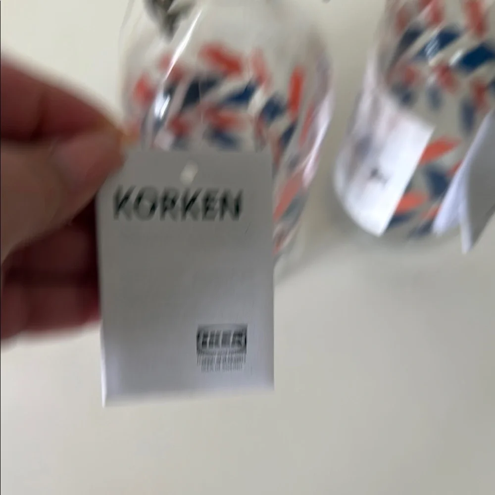 IKEA Blue and Orange Decorative Jars